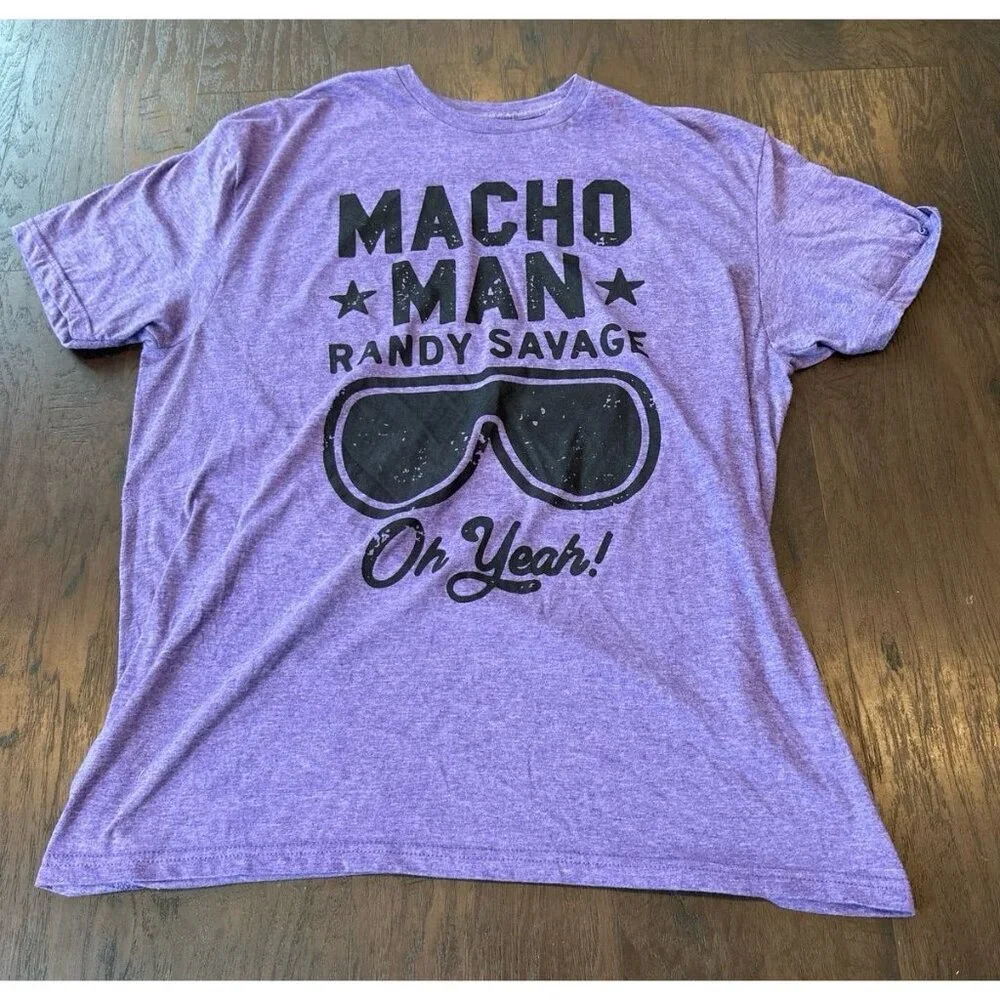 Ripple Junction WWE Legends Macho Man Randy Savage Crewneck T-Shirt Purple - Picture 1 of 2
